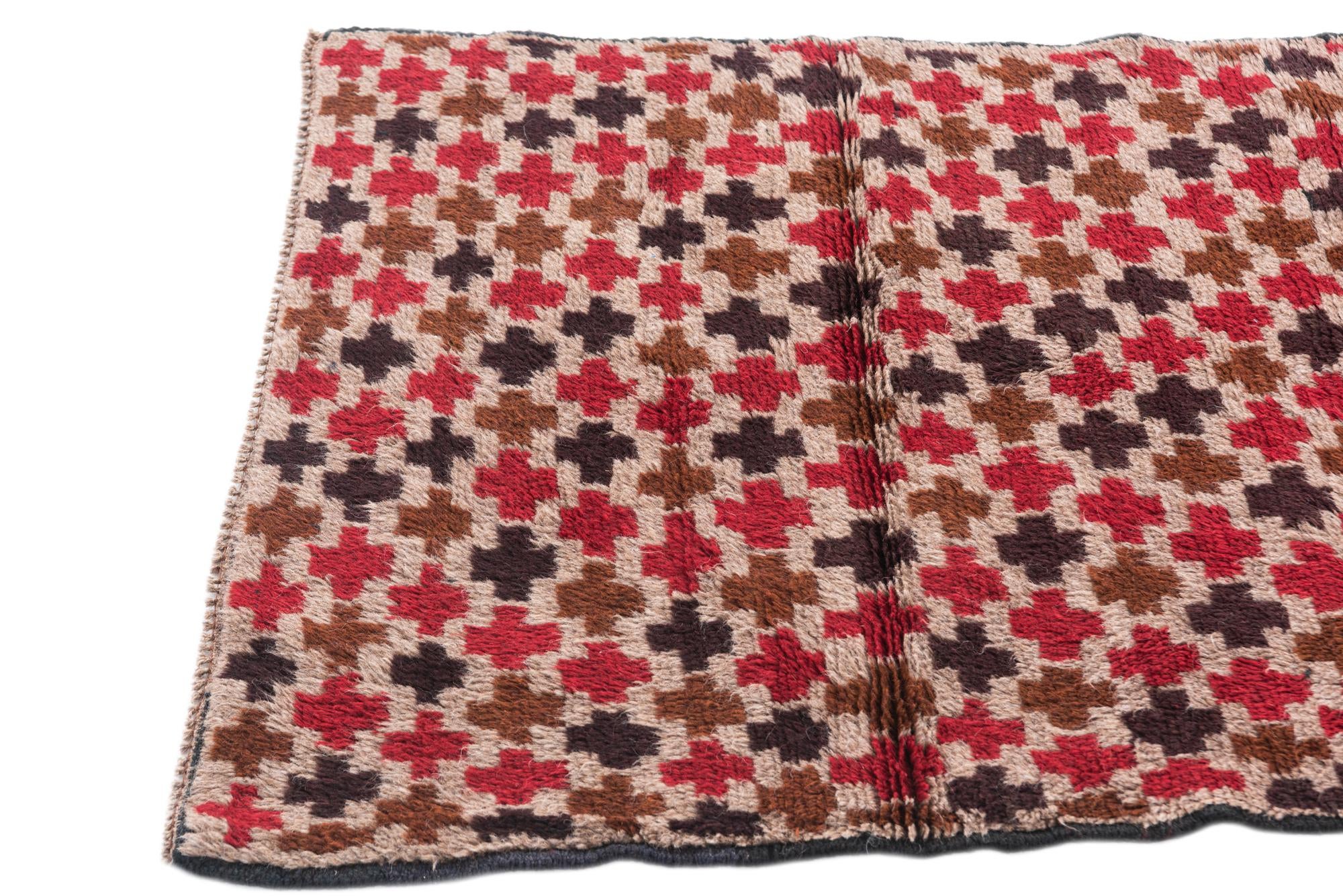 2' 9 x 4' 7 Hand Knotted Balouch Persian Wool Rug