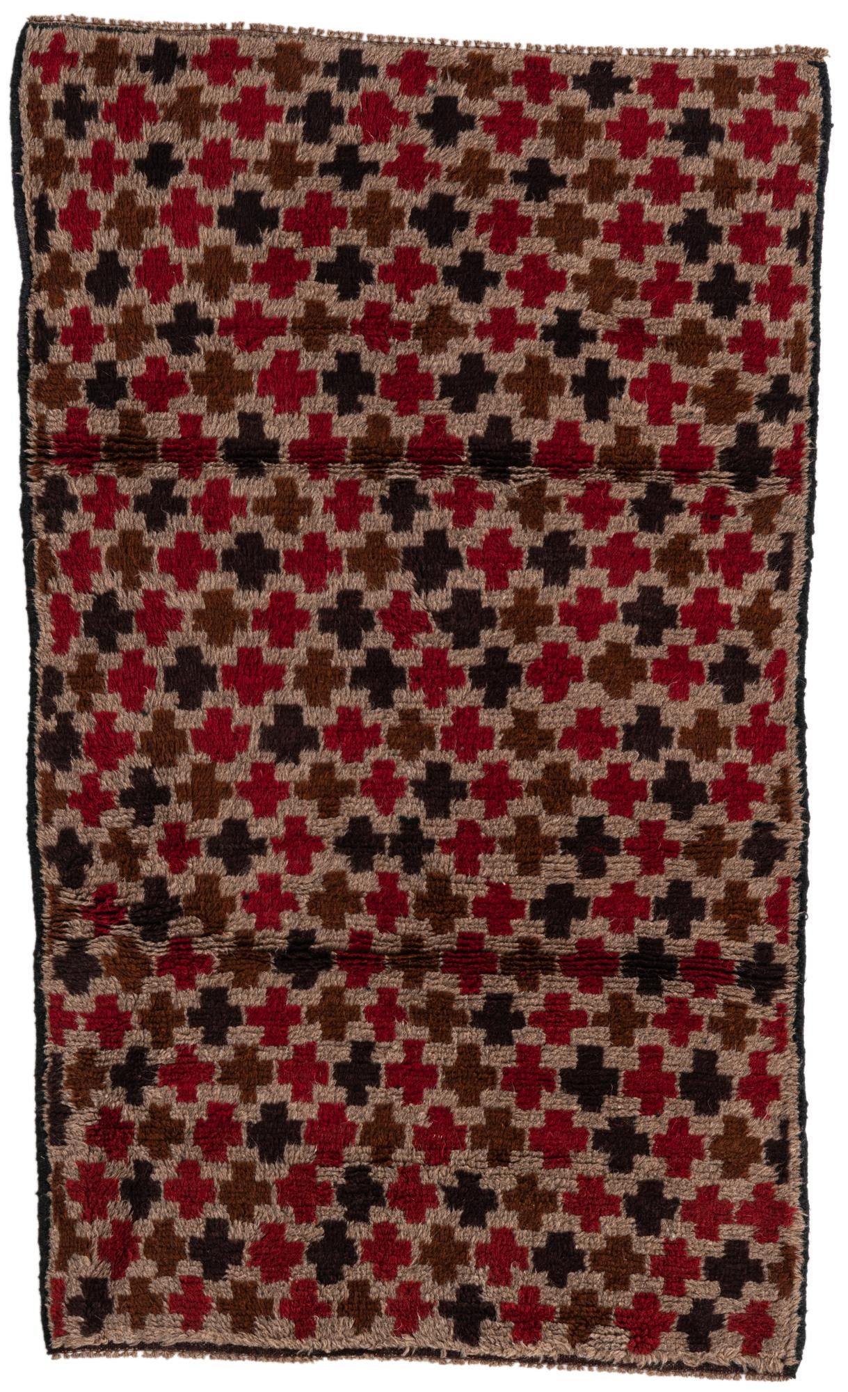 2' 9 x 4' 7 Hand Knotted Balouch Persian Wool Rug
