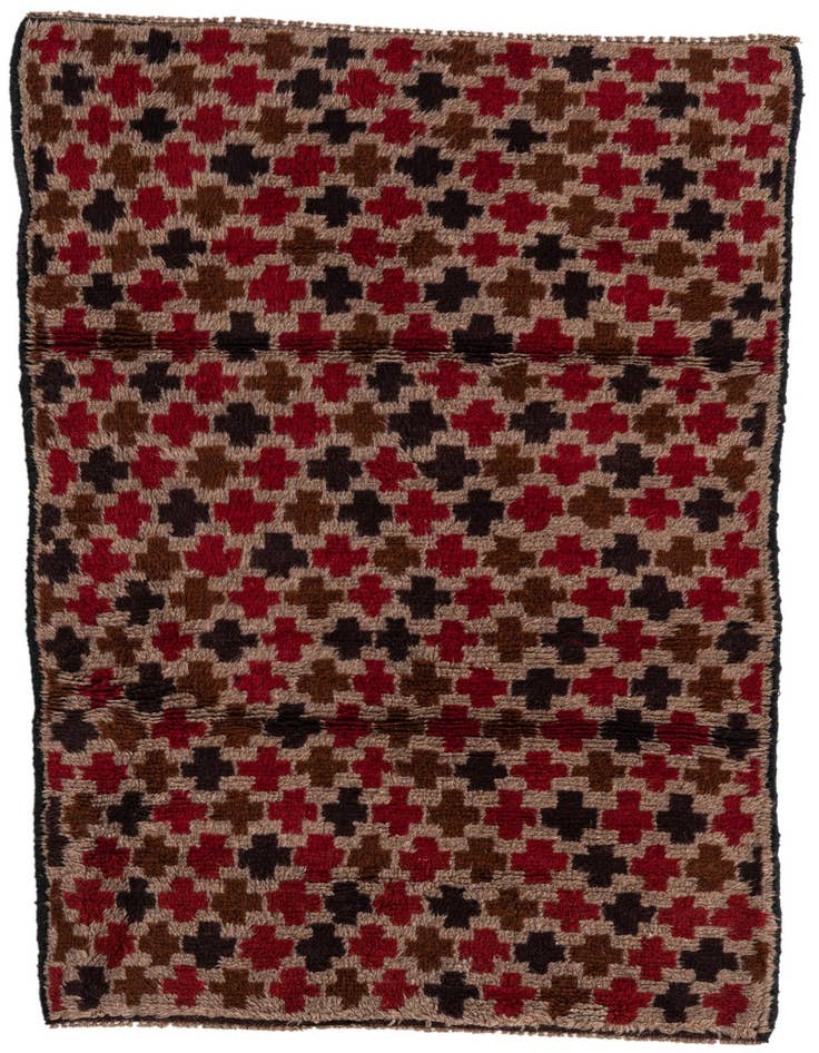 Detail image of 2' 9 x 4' 7 Hand Knotted Balouch Persian Wool Rug