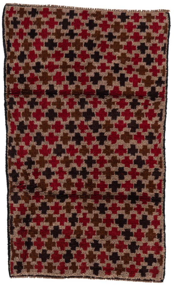 Detail image of 2' 9 x 4' 7 Hand Knotted Balouch Persian Wool Rug