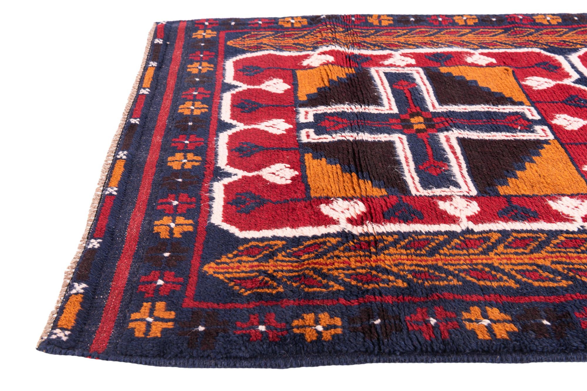 2' 10 x 4' 9 Hand Knotted Balouch Persian Wool Rug