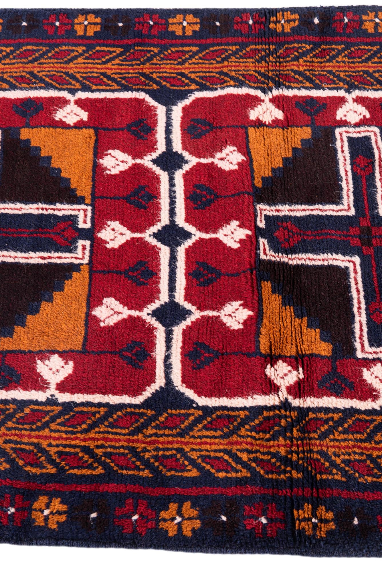 2' 10 x 4' 9 Hand Knotted Balouch Persian Wool Rug