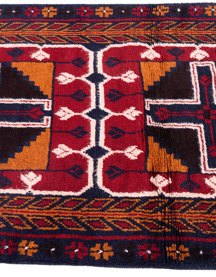 Detail image of 2' 10 x 4' 9  Hand Knotted Balouch Persian Wool Rug