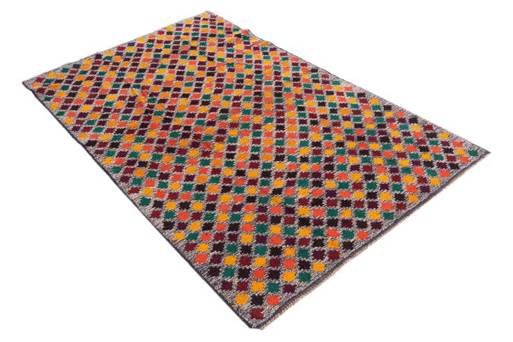Detail image of 3' 10 x 5' 10 Hand Knotted Balouch Wool Rug