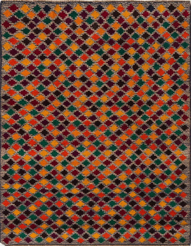 Detail image of 3' 10 x 5' 10 Hand Knotted Balouch Wool Rug