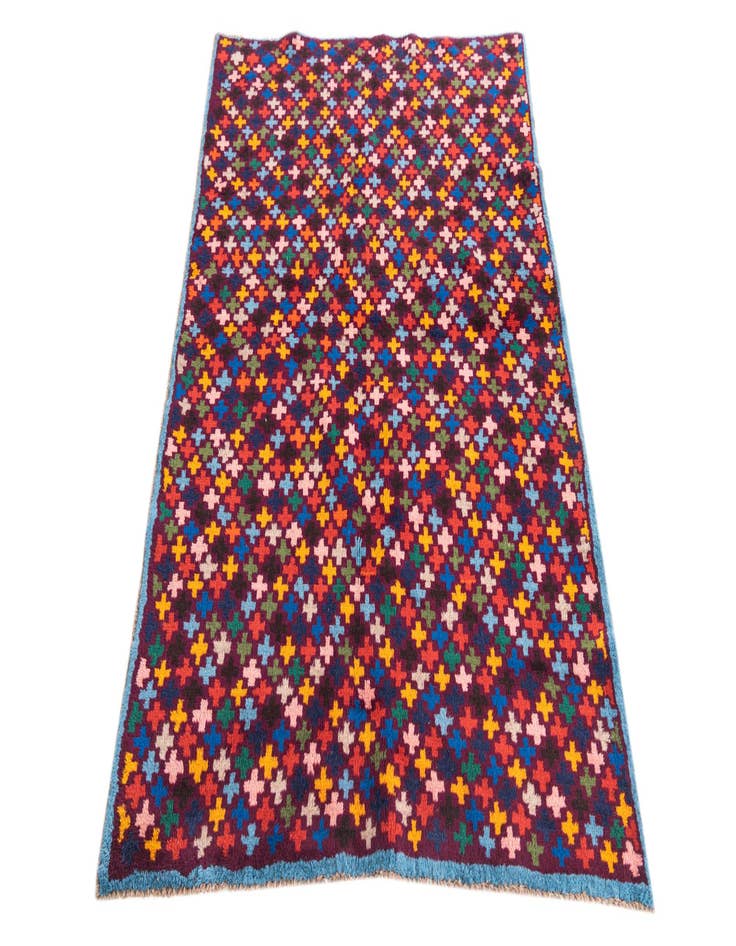 Detail image of 3' 10 x 5' 9 Hand Knotted Balouch Wool Rug