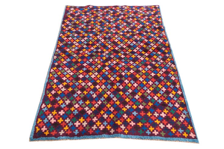 Detail image of 3' 10 x 5' 9 Hand Knotted Balouch Wool Rug