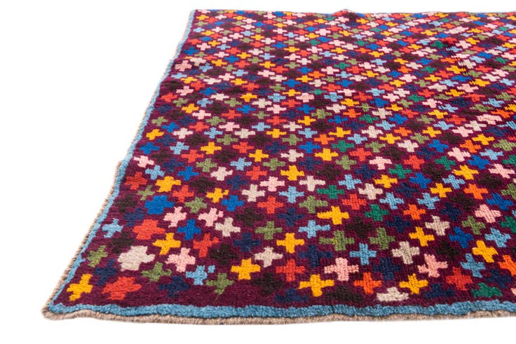 Detail image of 3' 10 x 5' 9 Hand Knotted Balouch Wool Rug