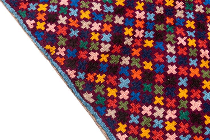 Detail image of 3' 10 x 5' 9 Hand Knotted Balouch Wool Rug