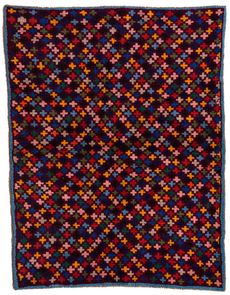 Detail image of 3' 10 x 5' 9 Hand Knotted Balouch Wool Rug