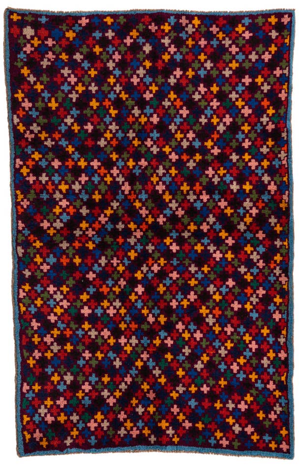 Detail image of 3' 10 x 5' 9 Hand Knotted Balouch Wool Rug