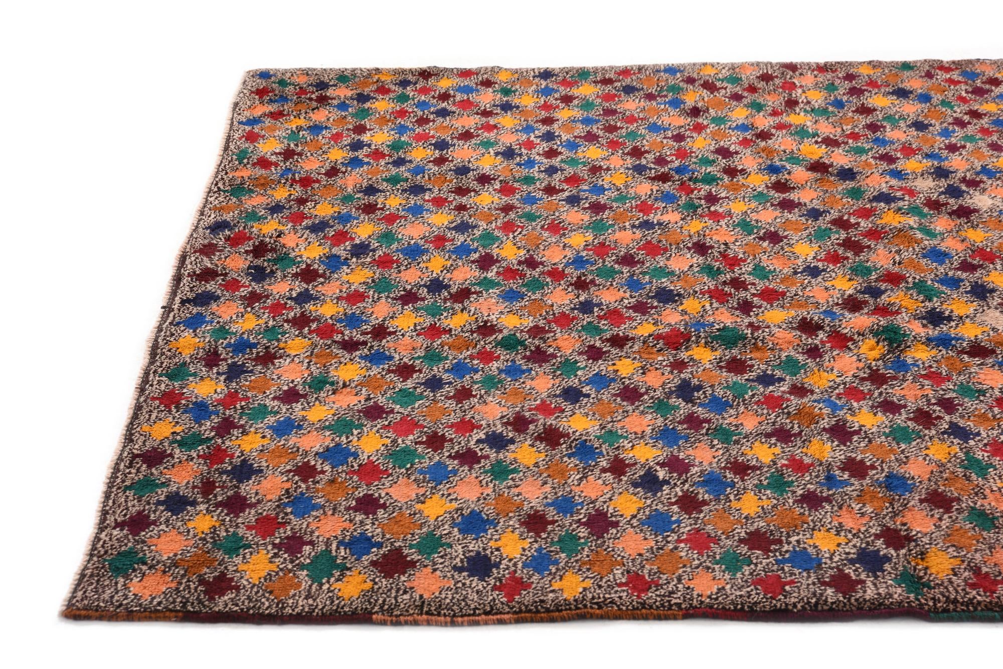6' x 8' 4 Hand Knotted Balouch Wool Rug