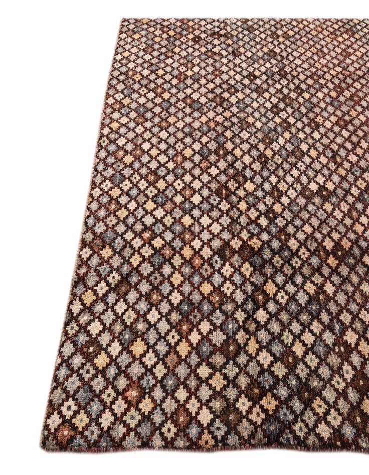 Detail image of 6' 6 x 10'  Hand Knotted Balouch Wool Rug