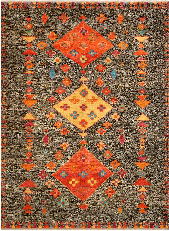 5' 11 x 8' 1 Hand Knotted Balouch Wool Rug