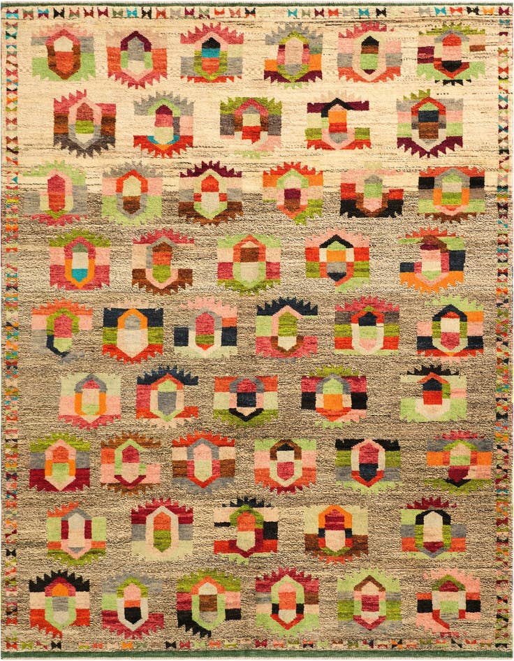 Detail image of 6' 9 x 10' 1 Hand Knotted Balouch Wool Rug