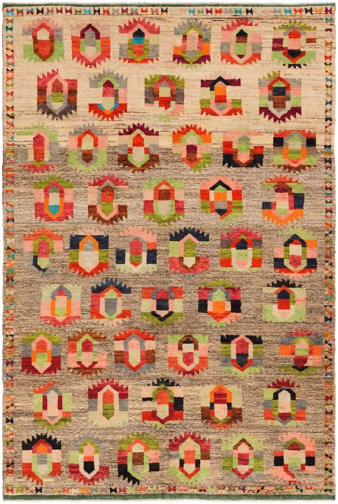 6' 9 x 10' 1 Hand Knotted Balouch Wool Rug