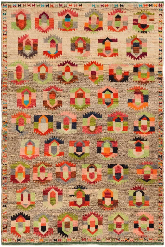 Detail image of 6' 9 x 10' 1 Hand Knotted Balouch Wool Rug