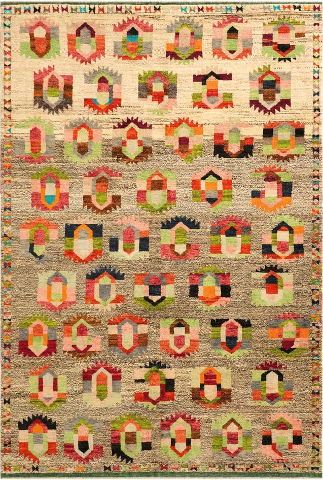 Detail image of 6' 9 x 10' 1 Hand Knotted Balouch Wool Rug