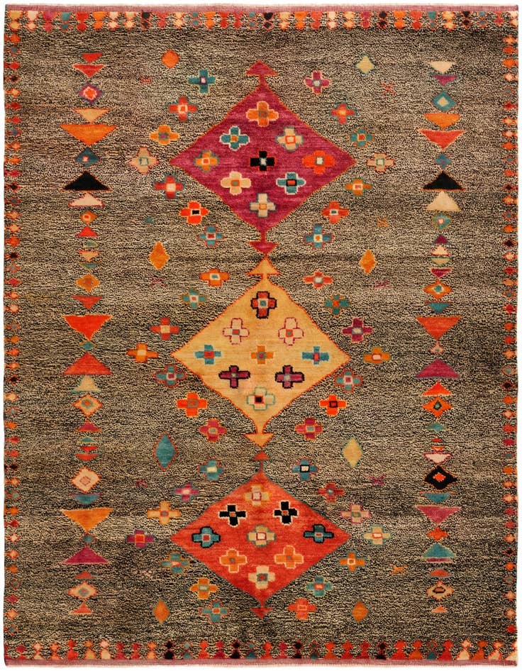 Detail image of 6' x 8' 2 Hand Knotted Balouch Wool Rug