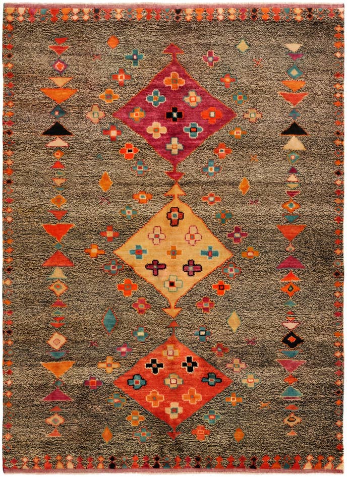 Detail image of 6' x 8' 2 Hand Knotted Balouch Wool Rug