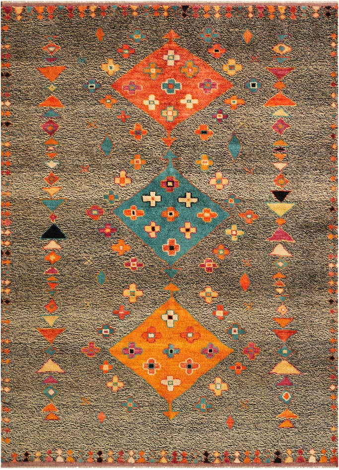 Detail image of 5' 10 x 8' 2 Hand Knotted Balouch Wool Rug