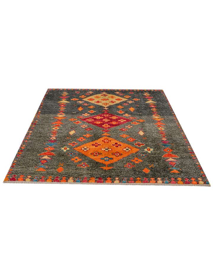 5' 9 x 8' 2 Hand Knotted Balouch Wool Rug