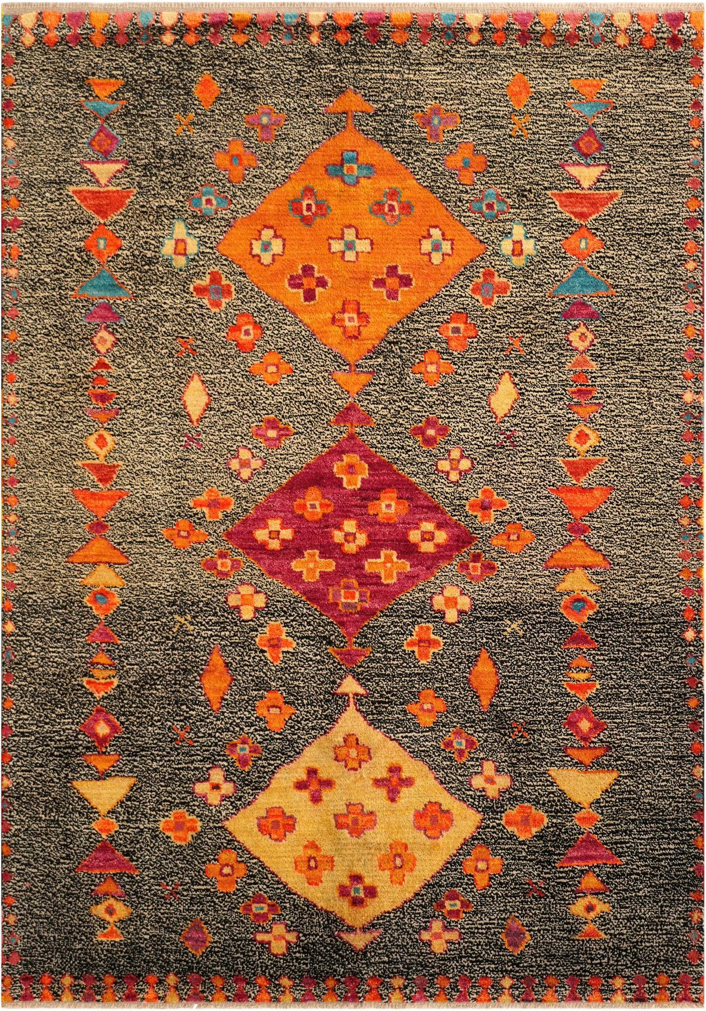 5' 9 x 8' 2 Hand Knotted Balouch Wool Rug