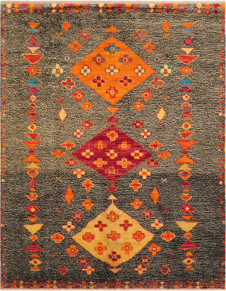 Detail image of 5' 9 x 8' 2 Hand Knotted Balouch Wool Rug