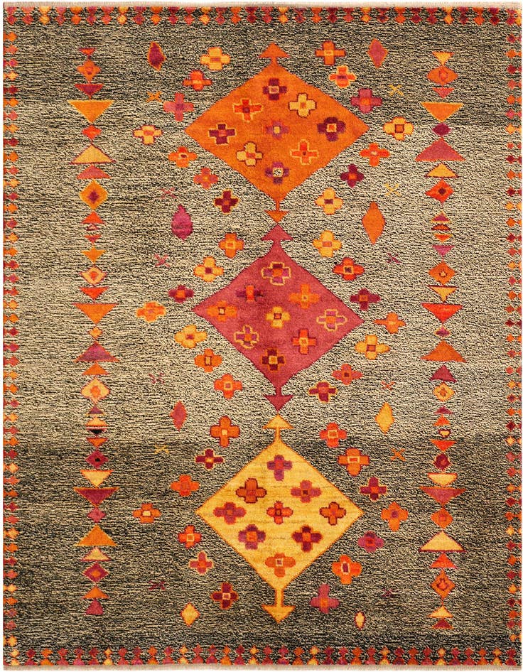 Detail image of 6' x 7' 11 Hand Knotted Balouch Wool Rug