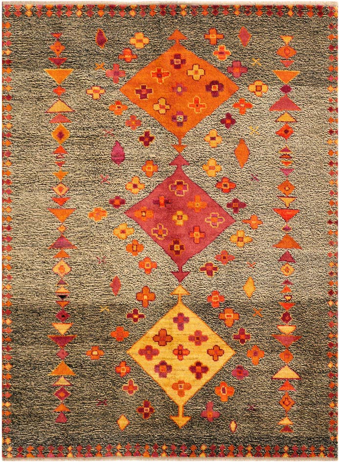Detail image of 6' x 7' 11 Hand Knotted Balouch Wool Rug