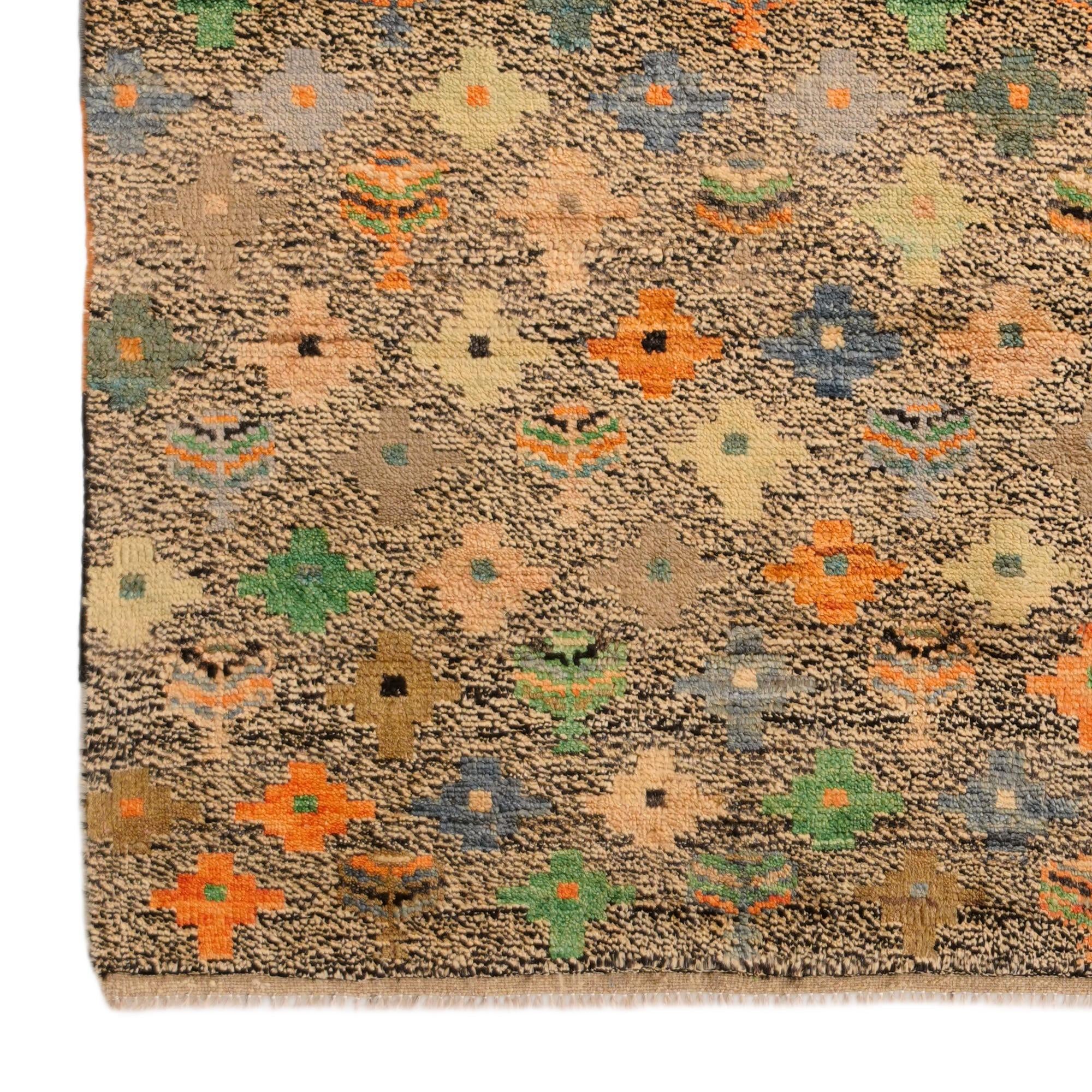 4' 5 x 6' Hand Knotted Balouch Wool Rug