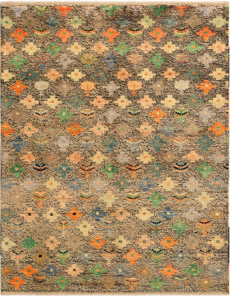 Detail image of 4' 5 x 6' Hand Knotted Balouch Wool Rug