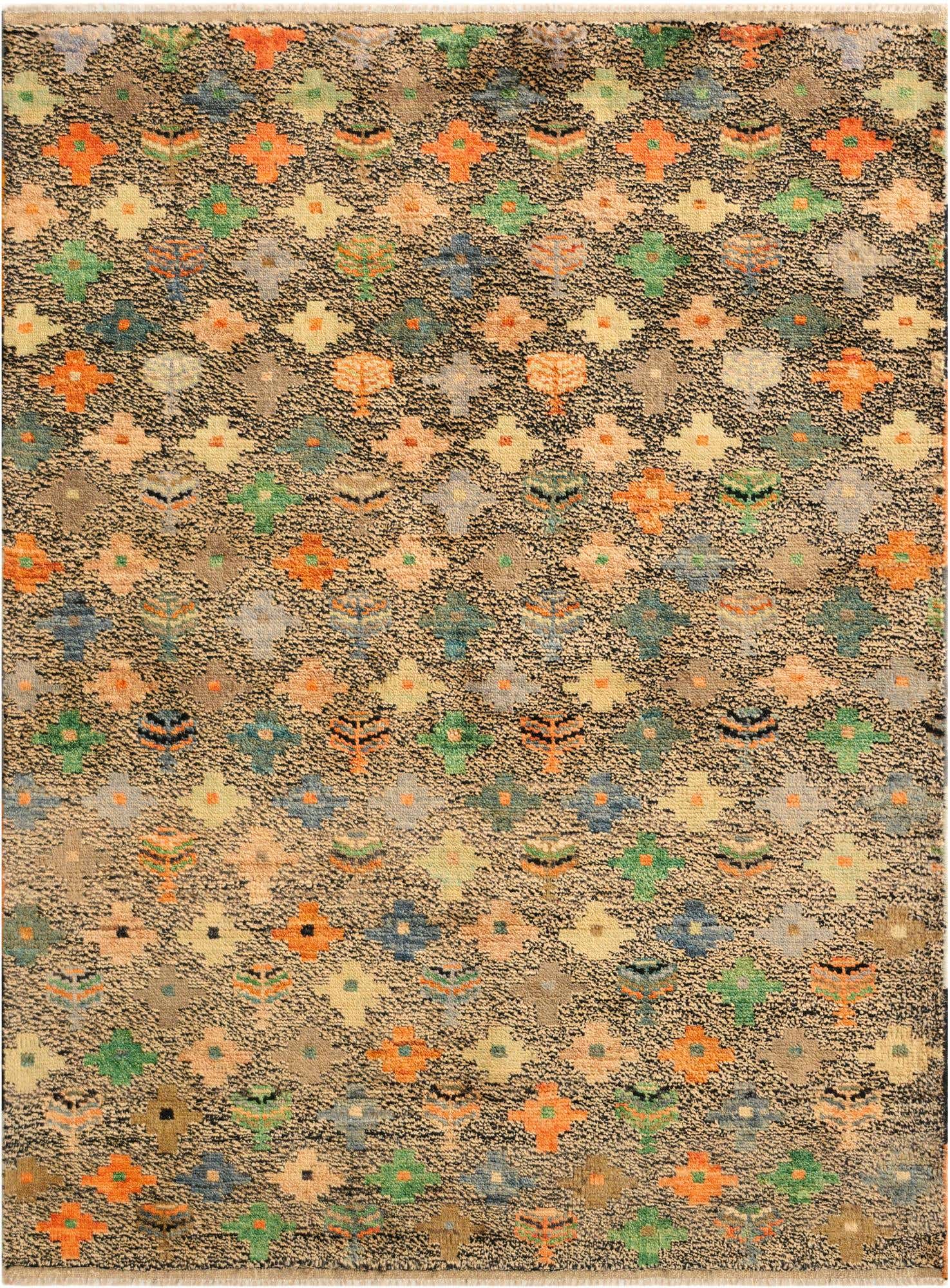 4' 5 x 6' Hand Knotted Balouch Wool Rug