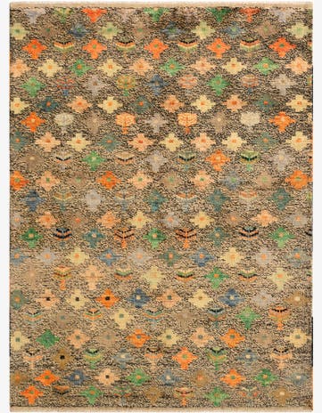 4' 5 x 6' Hand Knotted Balouch Wool Rug