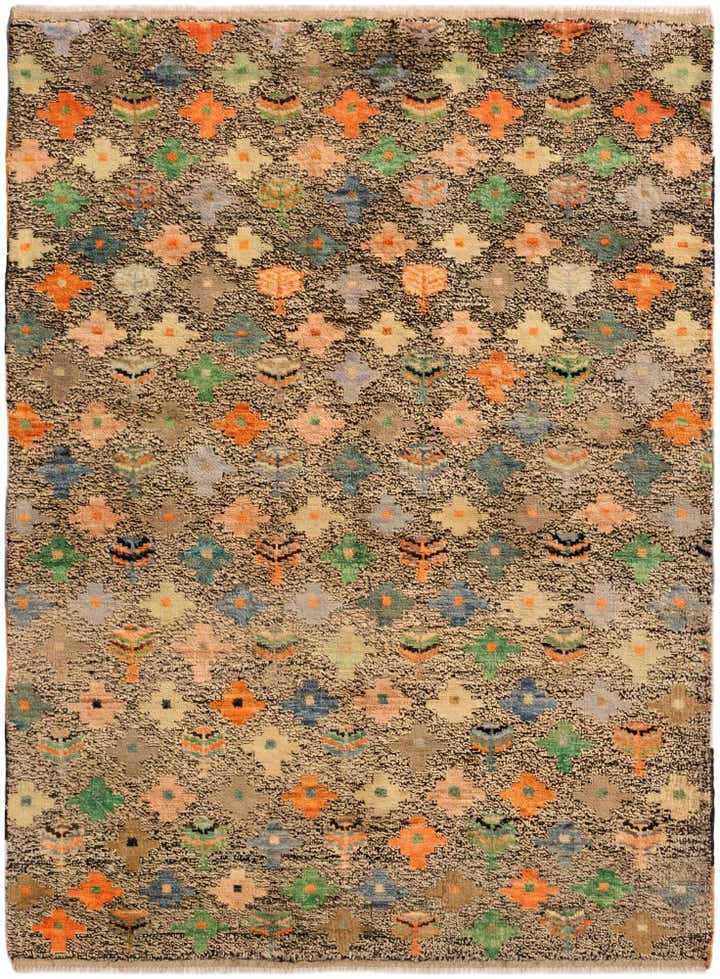4' 5 x 6' Hand Knotted Balouch Wool Rug