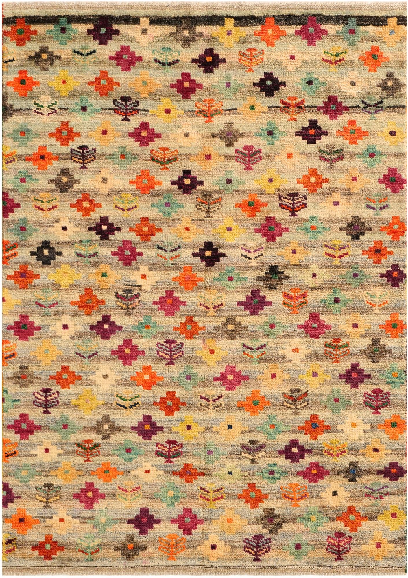 4' 5 x 6' 2 Hand Knotted Balouch Wool Rug