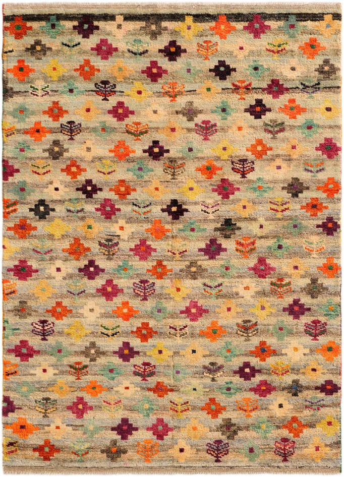 Detail image of 4' 5 x 6' 2 Hand Knotted Balouch Wool Rug