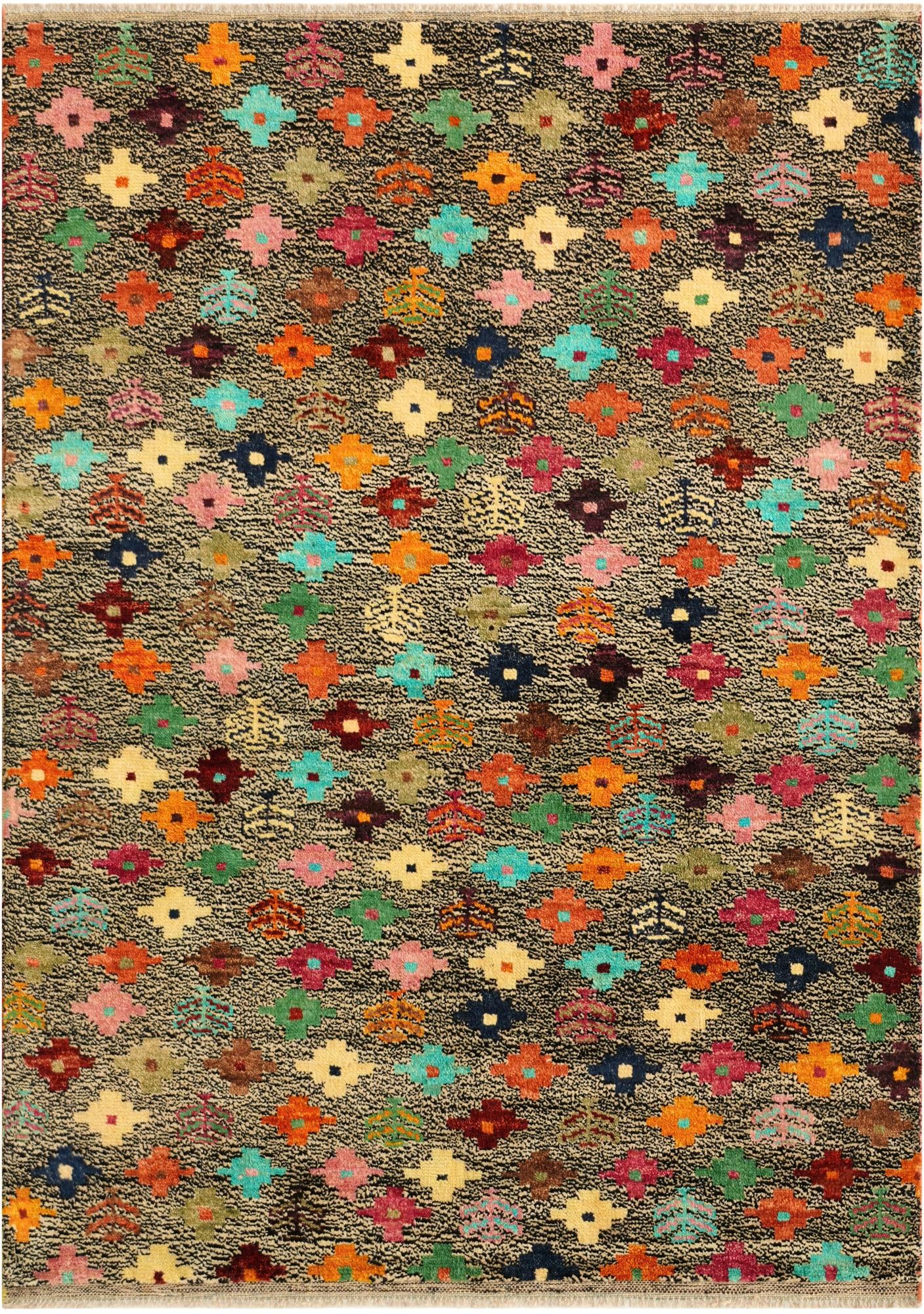 4' 4 x 6' 1 Hand Knotted Balouch Wool Rug