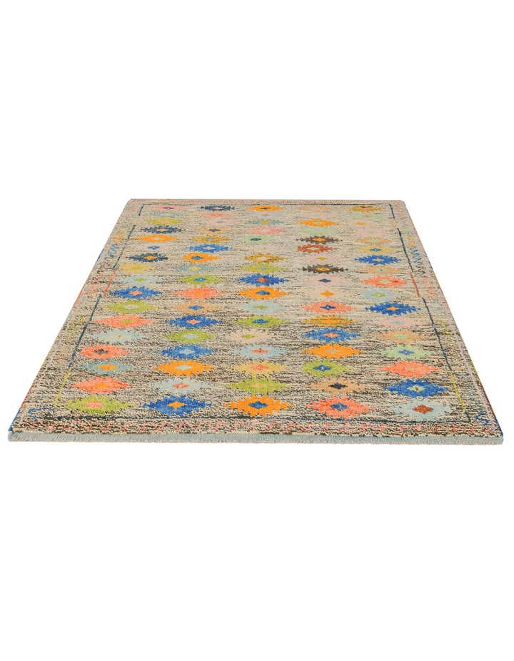 4' 6 x 6' 4 Hand Knotted Balouch Wool Rug