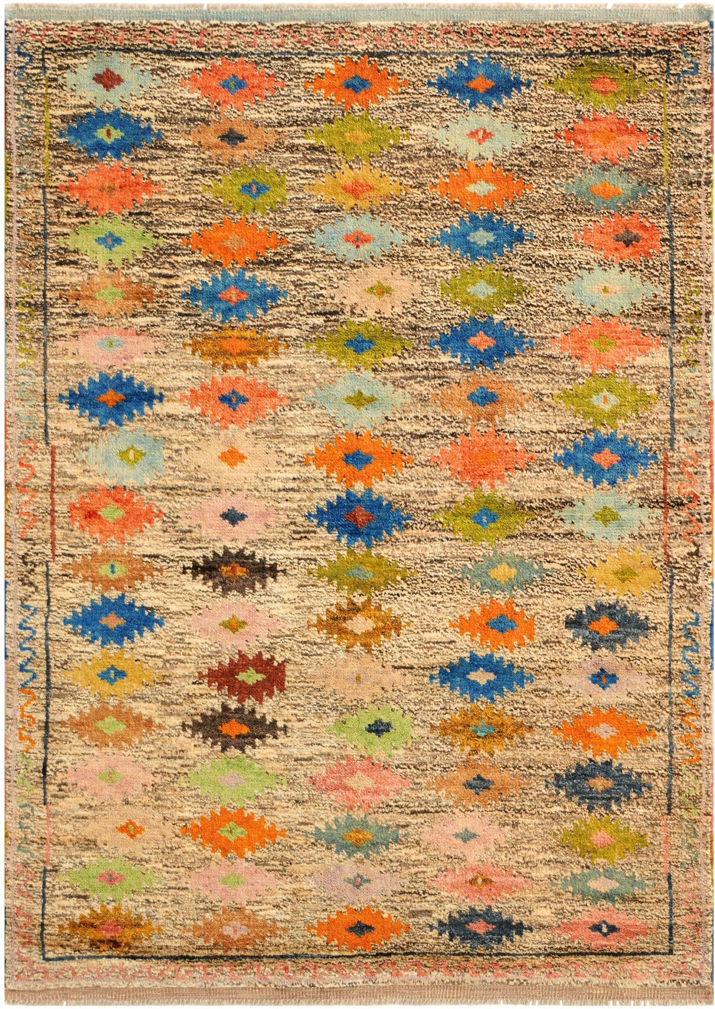 4' 6 x 6' 4 Hand Knotted Balouch Wool Rug