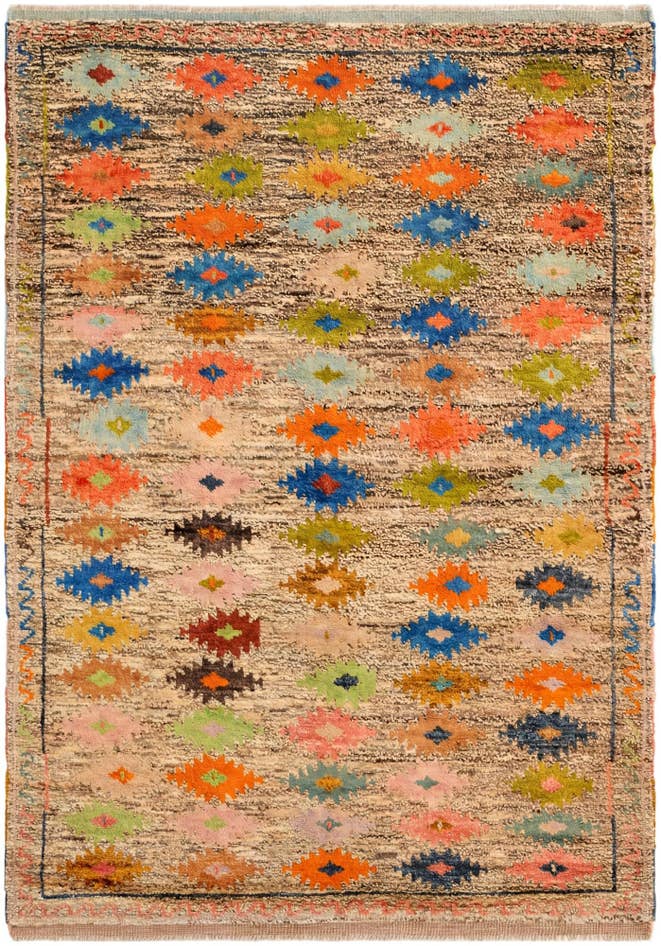 Detail image of 4' 6 x 6' 4 Hand Knotted Balouch Wool Rug