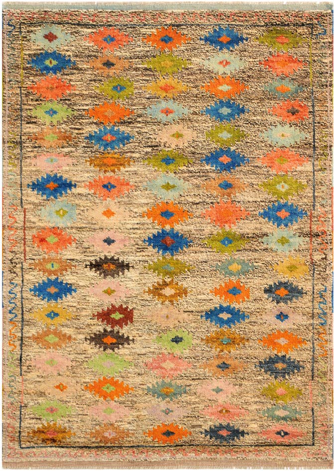 Detail image of 4' 6 x 6' 4 Hand Knotted Balouch Wool Rug