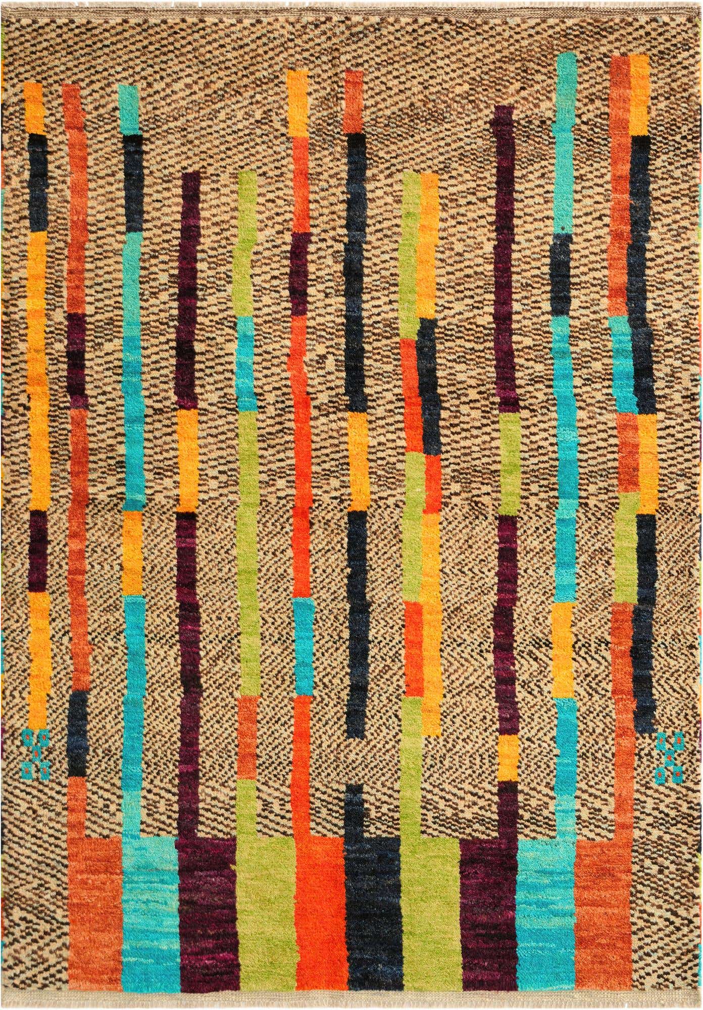 4' 4 x 6' 1 Hand Knotted Balouch Wool Rug