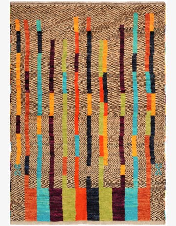 4' 4 x 6' 1 Hand Knotted Balouch Wool Rug