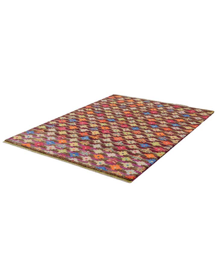 4' 6 x 6' 3 Hand Knotted Balouch Wool Rug
