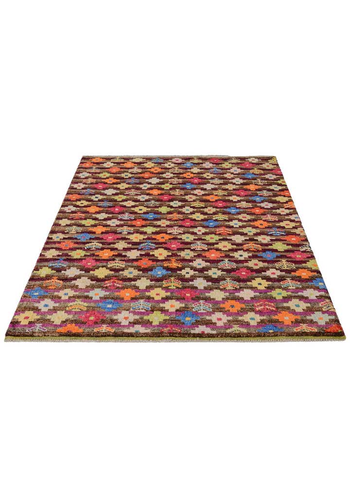 4' 6 x 6' 3 Hand Knotted Balouch Wool Rug