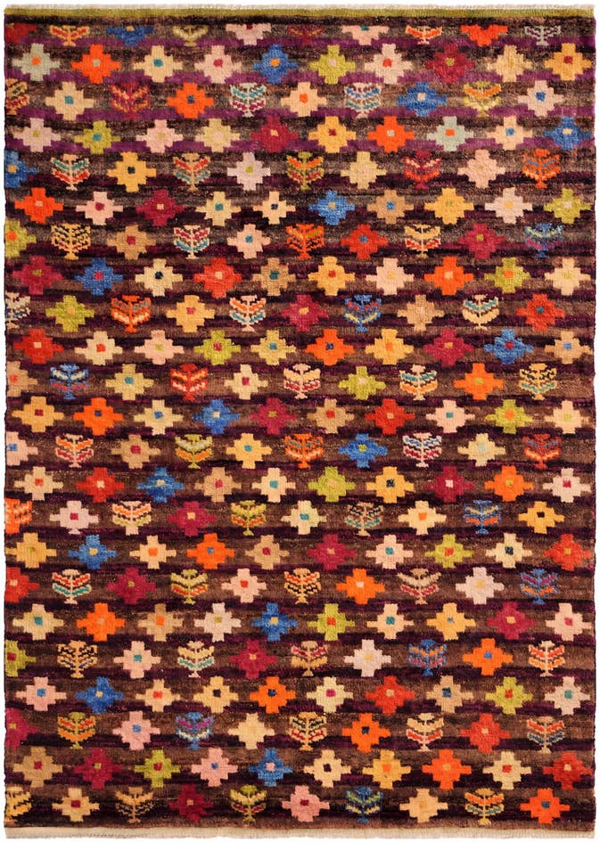 Detail image of 4' 6 x 6' 3 Hand Knotted Balouch Wool Rug