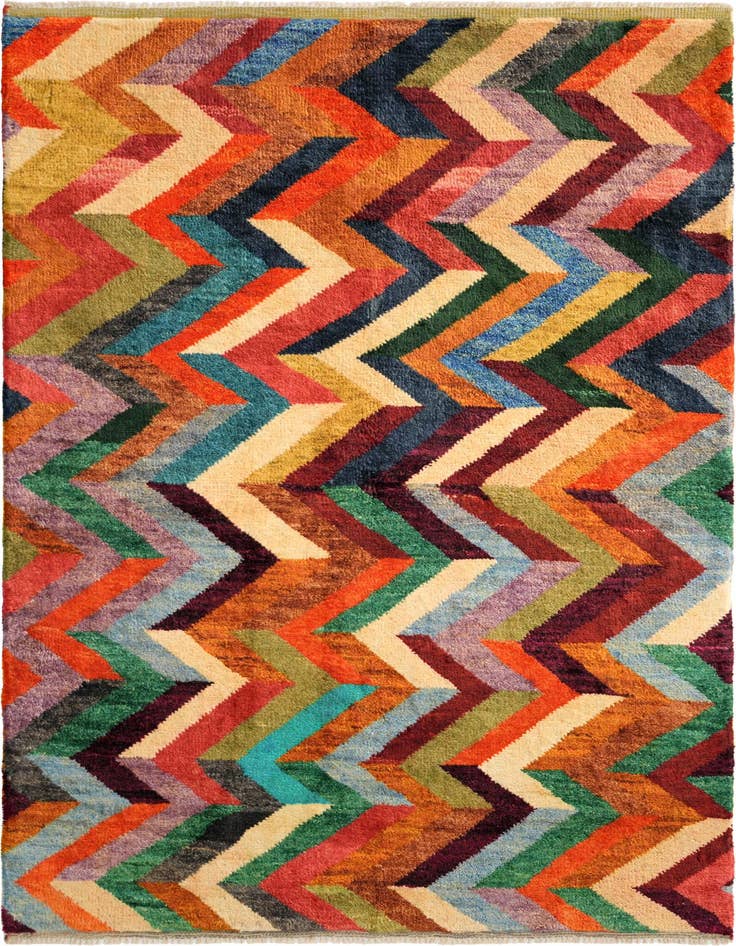 Detail image of 4' 2 x 6' Hand Knotted Balouch Wool Rug