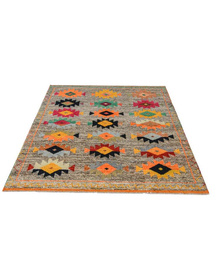 4' 2 x 5' 10 Hand Knotted Balouch Wool Rug
