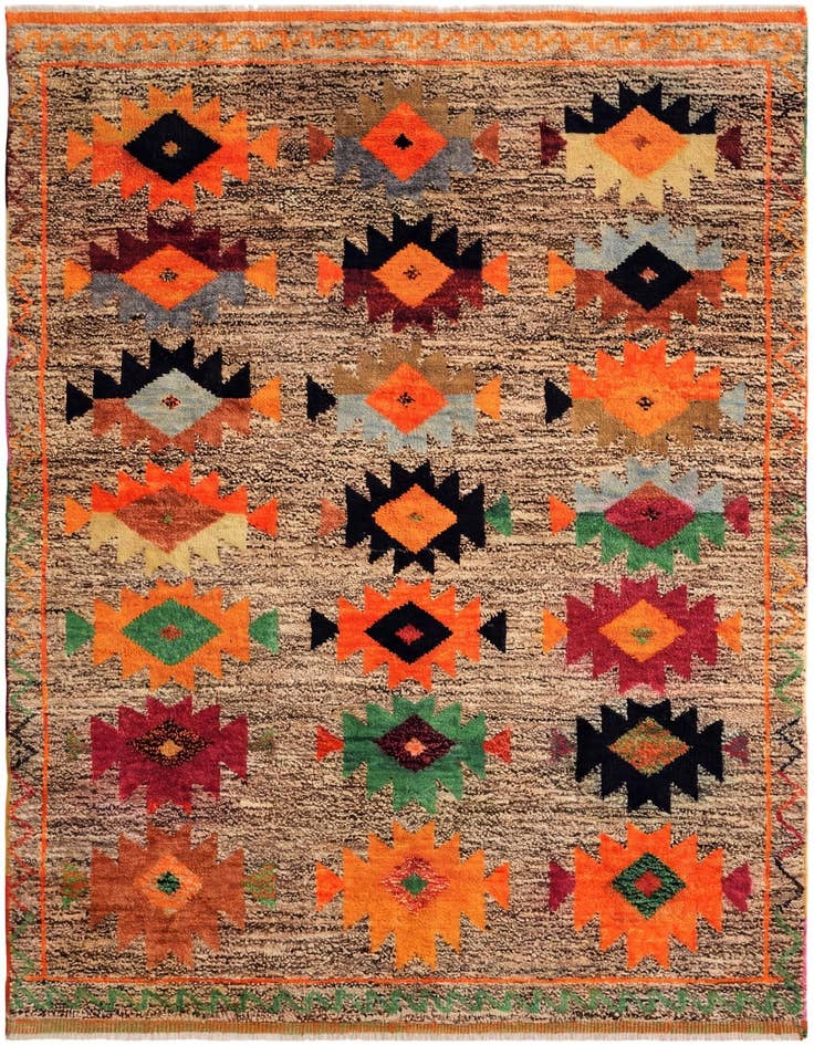 Detail image of 4' 2 x 5' 10 Hand Knotted Balouch Wool Rug